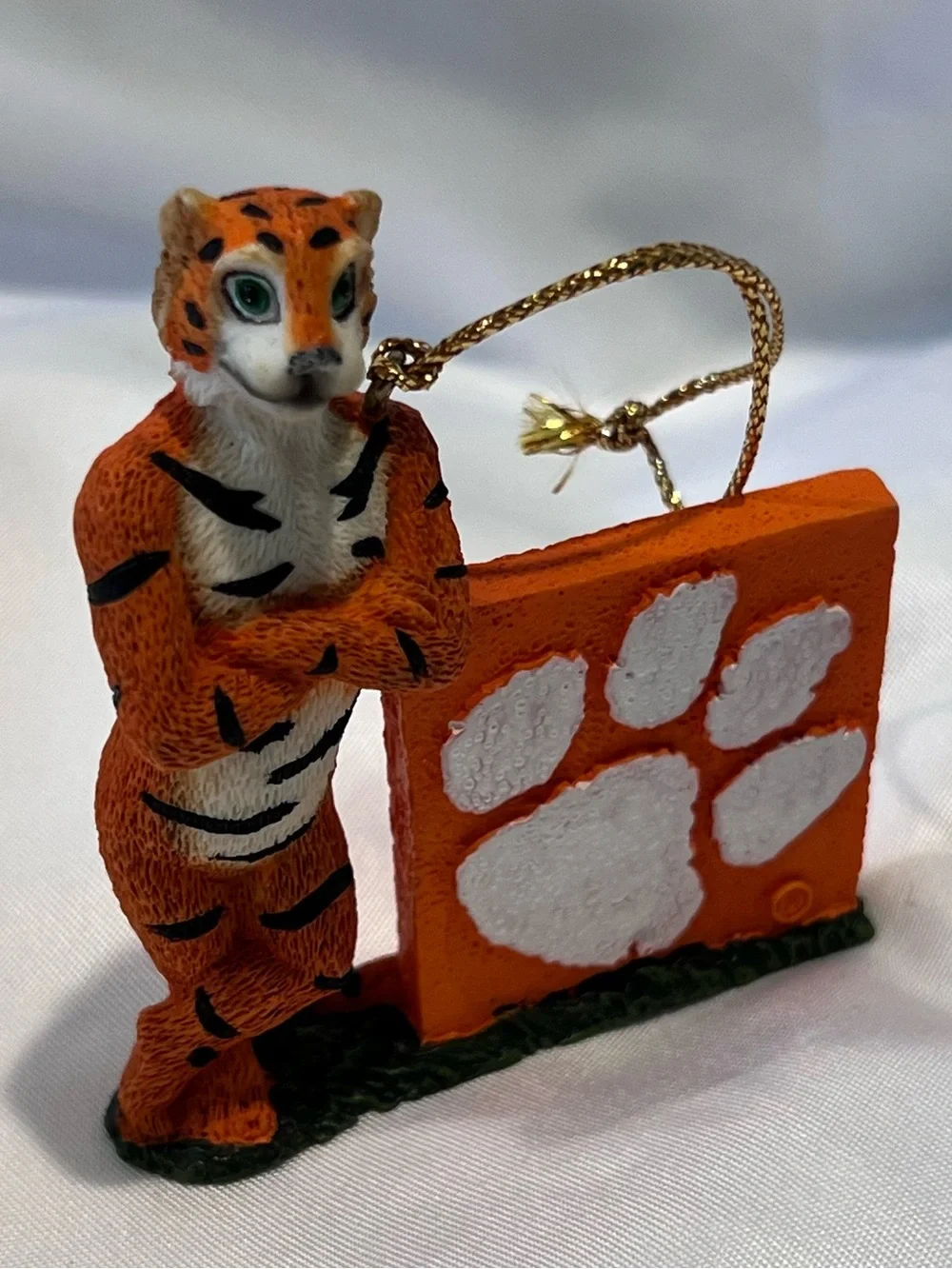 Clemson Tigers Christmas Ornament 3D Resin Tiger Paw Print NCAA